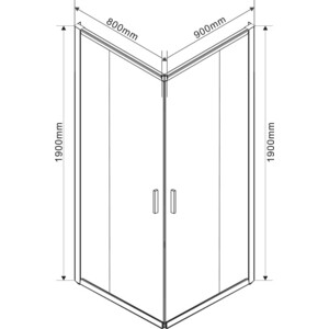 Душевой уголок Vincea Garda VSS-1G 90x80 прозрачный, хром (VSS-1G8090CL)