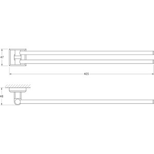 Полотенцедержатель поворотный Artwelle Hagel двойной 40 см, хром (9931)