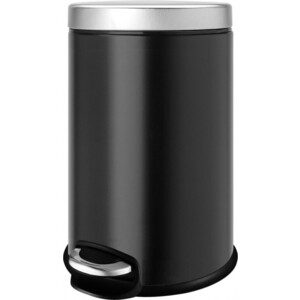 Ведро для мусора WeltWasser Erfie BL 3L педальное, черное (10000000895) ведро для мусора wasserkraft