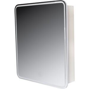 Зеркальный шкаф Style line Каре 60x80 с подсветкой, сенсорный выключатель (СС-00002274) зеркальный шкаф 60x80 см белый r style line каре сс 00002274