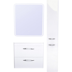 Мебель для ванной Style line Каре 80 Люкс подвесная, белая зеркальный шкаф style line каре 65х80 с подсветкой сенсорный выключатель 2000949236841