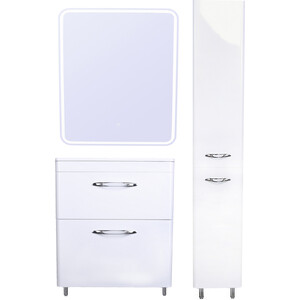 Мебель для ванной Style line Каре 80 Люкс напольная, белая зеркальный шкаф style line каре 70x80 с подсветкой сенсорный выключатель сс 00002275