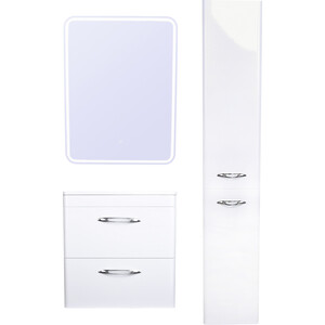 Мебель для ванной Style line Каре 60 Люкс подвесная, белая зеркало шкаф style line каре 50х80 левое с подсветкой сенсор сс 00002372