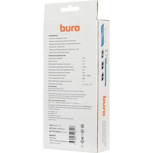 Сетевой фильтр Buro 800SH-1.8-B 1.8м (8 розеток) черный