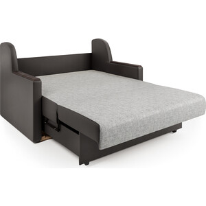 Диван-кровать Шарм-Дизайн Аккорд Д 100 экокожа шоколад и серый шенилл