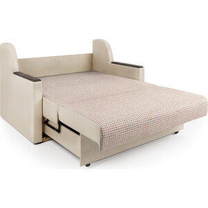 Диван-кровать Шарм-Дизайн Аккорд Д 120 Корфу беж и экокожа беж