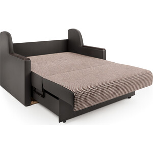 Диван-кровать Шарм-Дизайн Аккорд Д 120 Корфу коричневый и экокожа шоколад