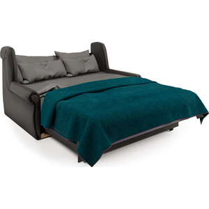 Диван-кровать Шарм-Дизайн Аккорд М 100 Корфу коричневый и экокожа шоколад