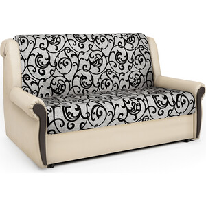 Диван-кровать Шарм-Дизайн Аккорд М 100 экокожа беж и узоры диван аккордеон шарм дизайн шарм 120 узоры