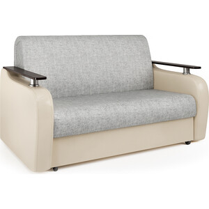 Диван-кровать Шарм-Дизайн Гранд Д 100 экокожа беж и серый шенилл кресло кровать шарм дизайн гранд д экокожа беж и серый шенилл