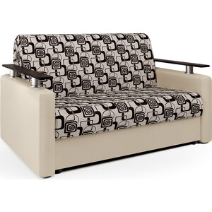 Диван-кровать Шарм-Дизайн Шарм 100 экокожа беж и ромб пуф шарм дизайн шарм с ящиком