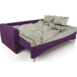 Диван-кровать Шарм-Дизайн Опера 130 фиолетовая рогожка и Париж