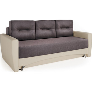 Диван-кровать Шарм-Дизайн Опера 150 экокожа беж и рогожка латте диван кровать шарм дизайн дуэт латте
