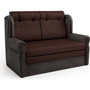 Диван-кровать Шарм-Дизайн Классика 2М шоколад и рогожка кресло для отдыха шарм дизайн классика в шоколадная рогожка и экокожа