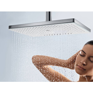 Верхний душ с кронштейном Hansgrohe Rainmaker Select 460 для 24010180, белый/хром (24002400)