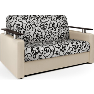 Диван-кровать Шарм-Дизайн Шарм 100 экокожа беж и узоры пуф шарм дизайн шарм с ящиком