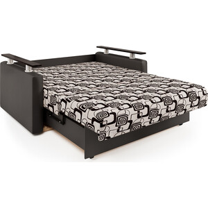 Диван-кровать Шарм-Дизайн Шарм 100 экокожа шоколад и ромб