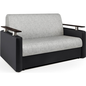 Диван-кровать Шарм-Дизайн Шарм 100 экокожа черная и серый шенилл диван кровать шарм дизайн шарм 100 экокожа беж и шенилл беж