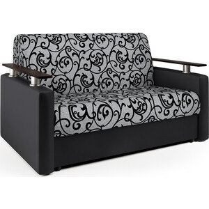 Диван-кровать Шарм-Дизайн Шарм 100 экокожа черная и узоры диван mebel ars мадейра экокожа черная пб