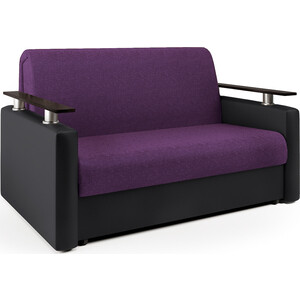 Диван-кровать Шарм-Дизайн Шарм 100 фиолетовая рогожка и черная экокожа кровать шарм дизайн классика 140 фиолетовая рогожка и белая экокожа