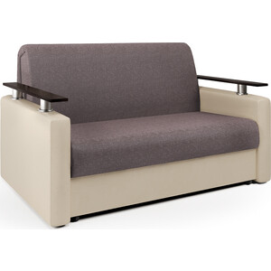 Диван-кровать Шарм-Дизайн Шарм 120 рогожка латте и экокожа беж диван прямой шарм дизайн уют латте