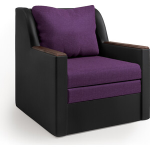 Кресло-кровать Шарм-Дизайн Соло экокожа черный и фиолетовая рогожка прихожая шарм дизайн соло