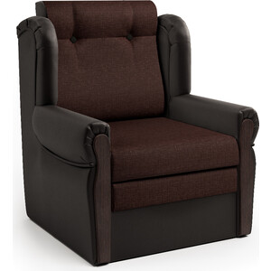 Кресло-кровать Шарм-Дизайн Классика М шоколад и рогожка стул олмеко кварта велюр тенерифе шоколад металл