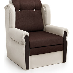 Кресло-кровать Шарм-Дизайн Классика М экокожа беж и рогожка кровать шарм дизайн классика 100 рогожка шоколад и экокожа беж