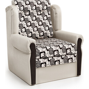 Кресло-кровать Шарм-Дизайн Классика М экокожа беж и ромб кровать шарм дизайн классика 140 фиолетовая рогожка и черная экокожа