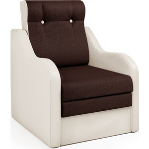 Кресло-кровать Шарм-Дизайн Классика В экокожа беж и рогожка кресло для отдыха шарм дизайн классика в шоколадная рогожка