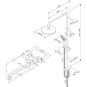 Смеситель для ванны Am.Pm X-Joy с душевым гарнитуром, хром (F40885A94)