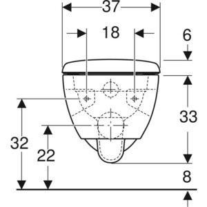 Унитаз подвесной безободковый Geberit Renova Rimfree c сиденьем микролифт, белый (500.800.00.1)