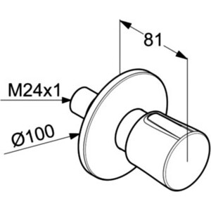 Переключатель для ванны Kludi Balance на 3 положения, с механизмом, белый (528469175, 29757)