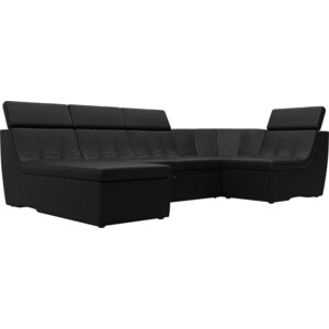 Лига Диванов П-образный модульный диван Холидей Люкс экокожа черный п образный диван arsko
