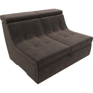 Модуль Лига Диванов Холидей Люкс раскладной диван велюр коричневый модуль лига диванов холидей люкс кресло микровельвет коричневый