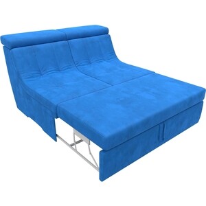 Модуль Лига Диванов Холидей Люкс раскладной диван велюр голубой