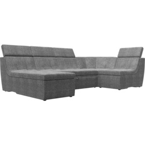 Лига Диванов П-образный модульный диван Холидей Люкс рогожка серый п образный диван arsko