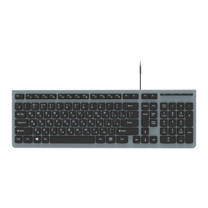Клавиатура Ritmix RKB-400 Grey motospeed ck62 61 клавиатура механическая клавиатура с rgb подсветкой проводная usb клавиатура bt dual mode gaming keyboard pink с синими переключателями outemu
