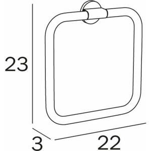 Полотенцедержатель Inda One 23 см, хром (A2416ACR)
