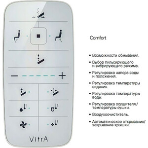 Унитаз-биде подвесной безободковый Vitra V-Care Comfort с крышкой биде и электронным управлением (5674B003-6194)