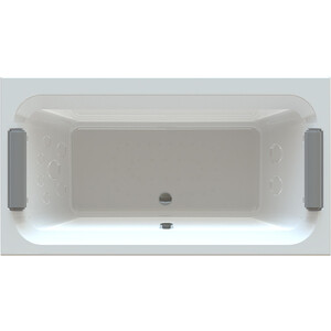 Акриловая ванна Radomir Хельга 185х100 с каркасом, фронтальной панелью, подголовником, сливом-переливом (1-01-2-0-9-044К)