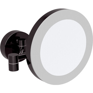 Зеркало косметическое Bemeta Dark x3 увеличение, с подсветкой, черный (116101770) косметическое зеркало x 5 timo saona 13274 03