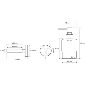 Дозатор для жидкого мыла Bemeta Neo Mini (104109115)