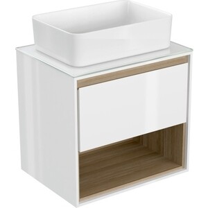 Мебель для ванной Cersanit Louna 60 со столешницей, белая