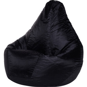 Кресло-мешок Bean-bag Груша черное оксфорд XL кресло мешок bean bag груша желтое оксфорд xl