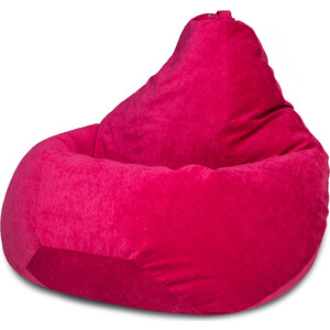 Кресло-мешок Bean-bag Груша малиновый микровельвет XL кресло мешок bean bag груша лайм оксфорд xl