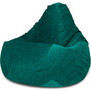 Кресло-мешок Bean-bag Груша изумрудный микровельвет XL кресло мешок груша большое диаметр 90 см высота 135 см принт мехико серый