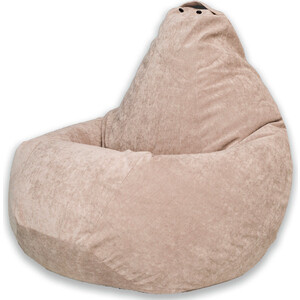 Кресло-мешок Bean-bag Груша бежевый микровельвет XL кресло мешок bean bag груша лайм оксфорд xl