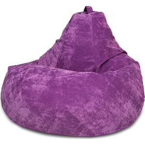 Кресло-мешок Bean-bag Груша фиолетовый микровельвет XL кресло мешок bean bag груша изумруд xl