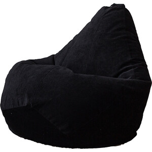 Кресло-мешок Bean-bag Груша черный микровельвет XL кресло мешок груша большое диаметр 90 см высота 135 см принт мехико серый